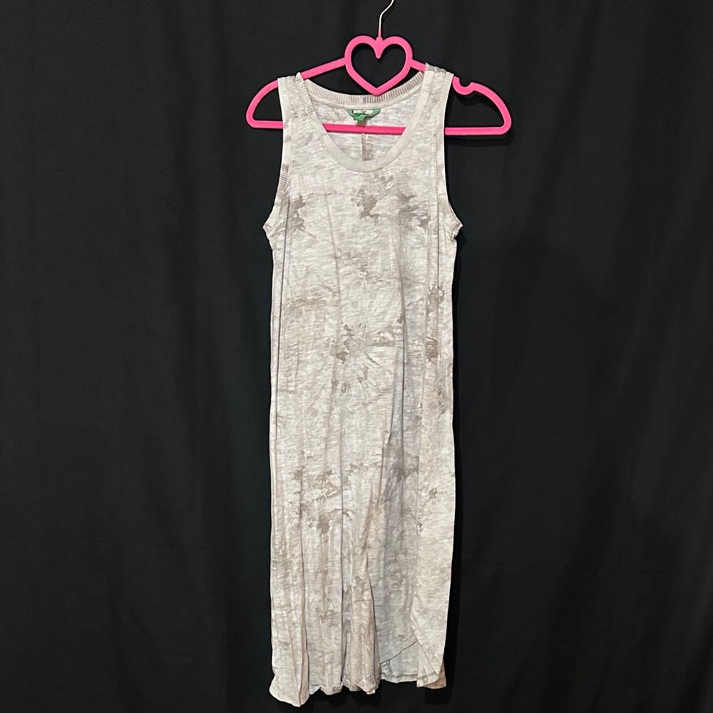 Dip Light Gray Tie-Dye Midi Dress
